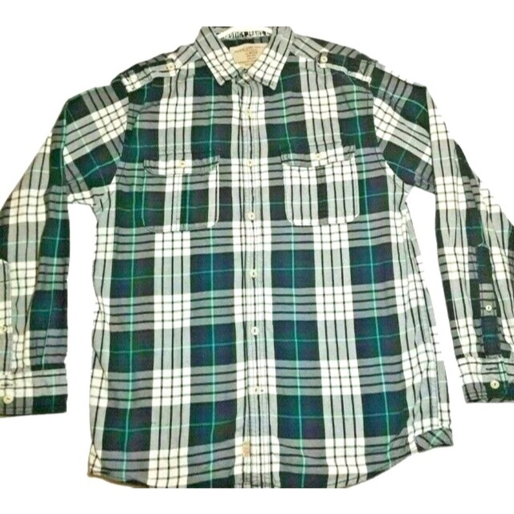 Vintage Nautica Jeans Co Mens Shirt M Plaid